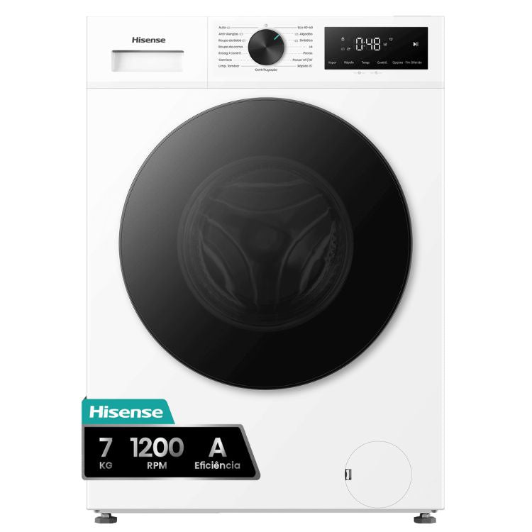 Máquina de Lavar Roupa Hisense WF1I7022BWJ2 7Kg 1200RPM Classe A Branco
