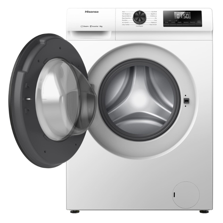 Máquina de Lavar Roupa Hisense WF1Q8041BW 8Kg 1400RPM Classe A Branco