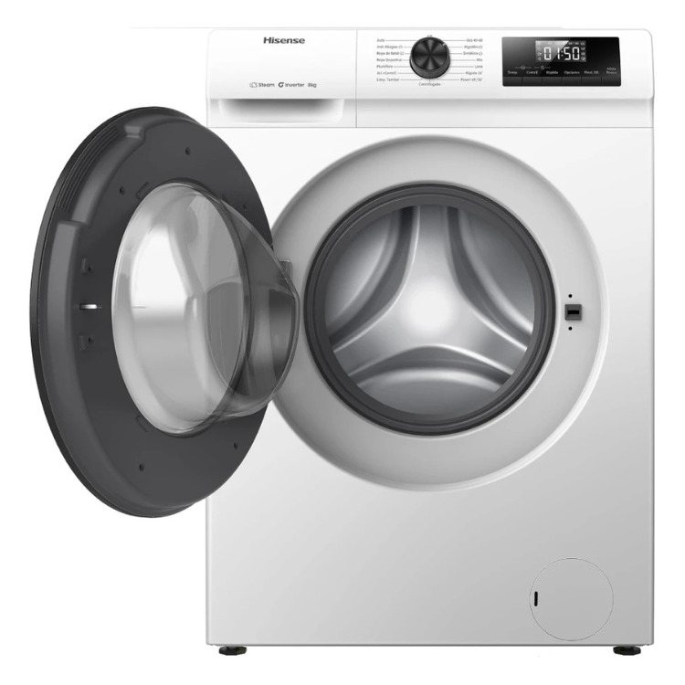 Máquina de Lavar Roupa Hisense WF1Q8041BW1 8Kg 1400RPM Classe A Branco