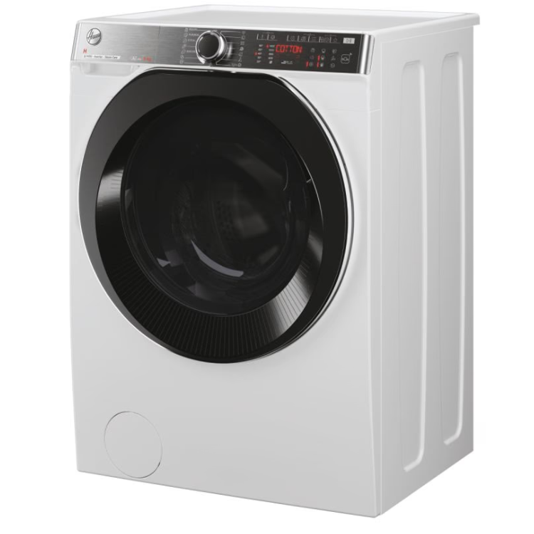 White front-loading washing machine, Hoover H5WPB49AMBC81S, 9Kg, 1400RPM, Class A.