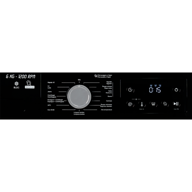 Máquina de Lavar Roupa Jocel JLR014184 6Kg 1200RPM Classe A