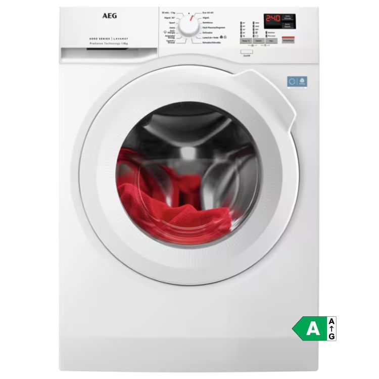 Máquina de Lavar Roupa AEG LFA6K8241C 8Kg 1200RPM Classe A Branco