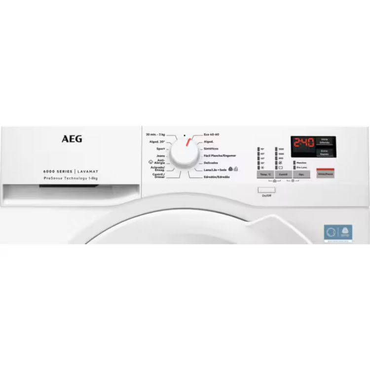 Máquina de Lavar Roupa AEG LFA6K8241C 8Kg 1200RPM Classe A Branco