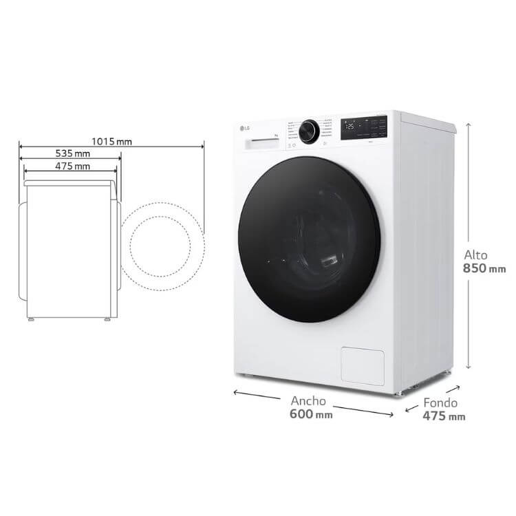 Máquina de Lavar Roupa LG F2X50S9TLB 9Kg 1200RPM Classe A
