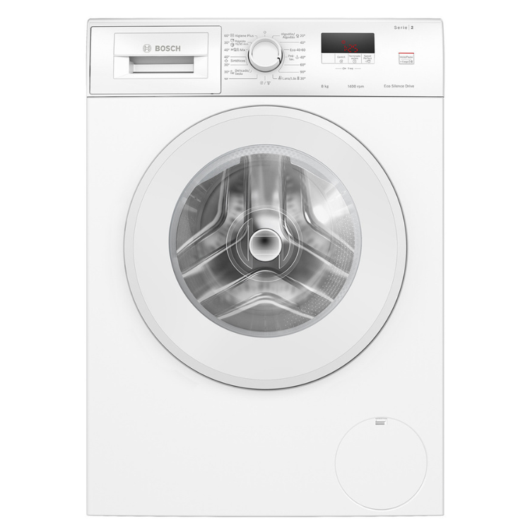Máquina de Lavar Roupa Bosch Serie 2 WGE03400EP 8Kg 1400RPM Classe A Branco