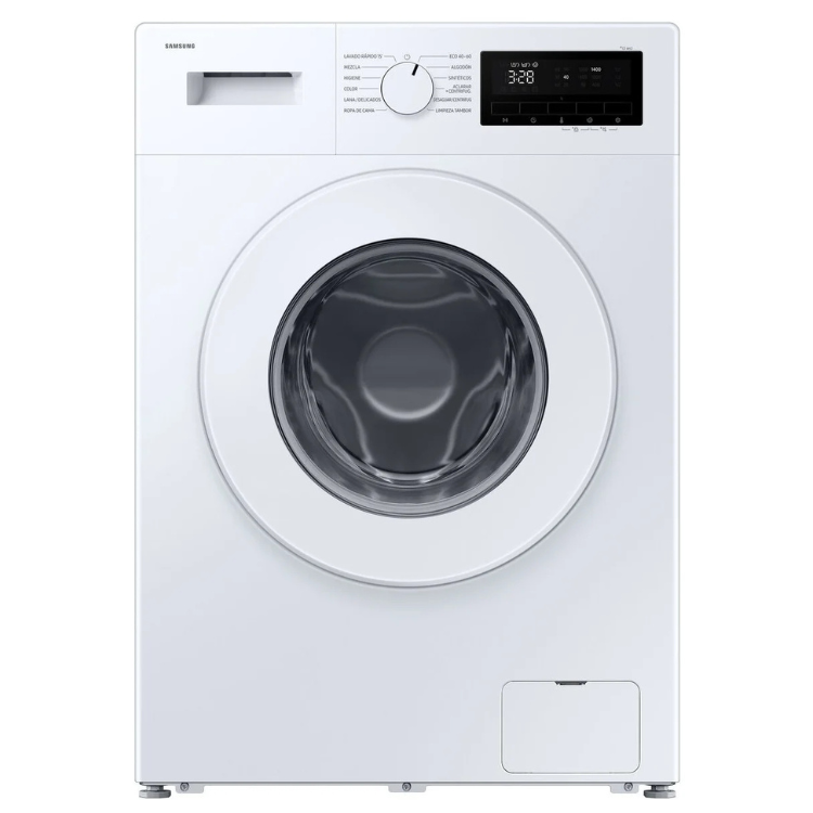 Máquina de lavar roupa Samsung WW70FG3M05TWEC, 7Kg, 1400RPM, Classe A, branca.