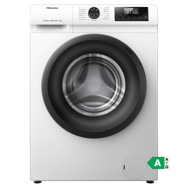 Máquina de Lavar Roupa Hisense WF1Q9041BW 9Kg 1400RPM Classe A Branco