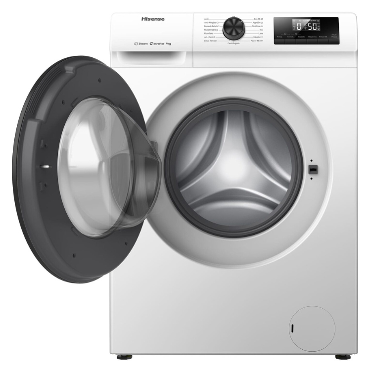 Máquina de Lavar Roupa Hisense WF1Q9041BW 9Kg 1400RPM Classe A Branco