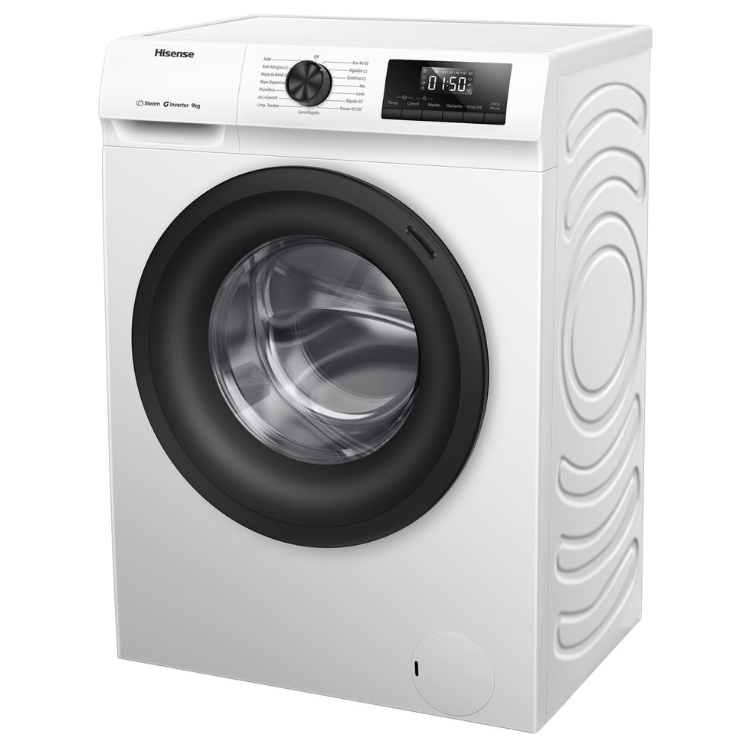 Máquina de Lavar Roupa Hisense WF1Q9041BW 9Kg 1400RPM Classe A Branco