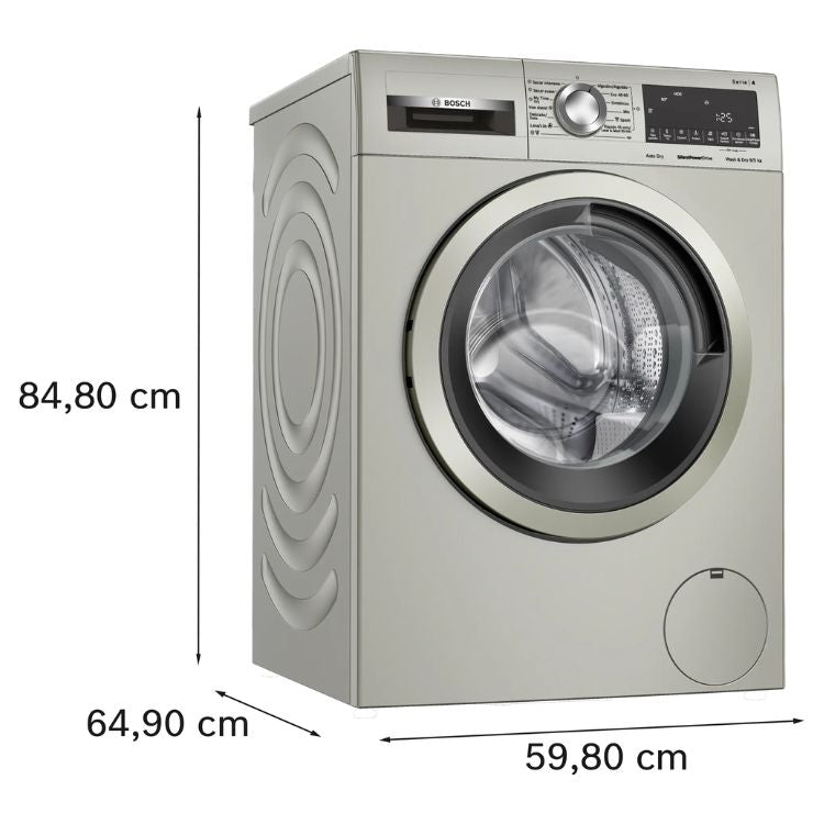 Máquina de Lavar e Secar Roupa Bosch Serie 4 WNA1341XES 9Kg/9Kg 1400RPM Classe E