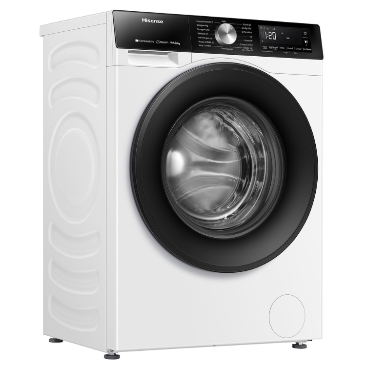 Máquina de Lavar e Secar Roupa Hisense WD3S1043BW3 10.5Kg/6Kg 1400RPM Classe D Branco