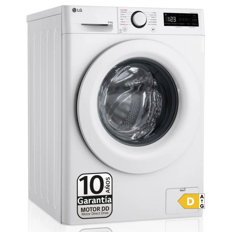 Máquina de Lavar e Secar Roupa LG F4DR5009A3W 9Kg/6Kg 1400RPM Classe D
