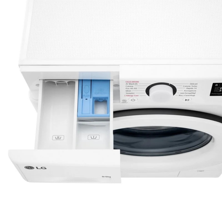 Máquina de Lavar e Secar Roupa LG F4DR5009A3W 9Kg/6Kg 1400RPM Classe D