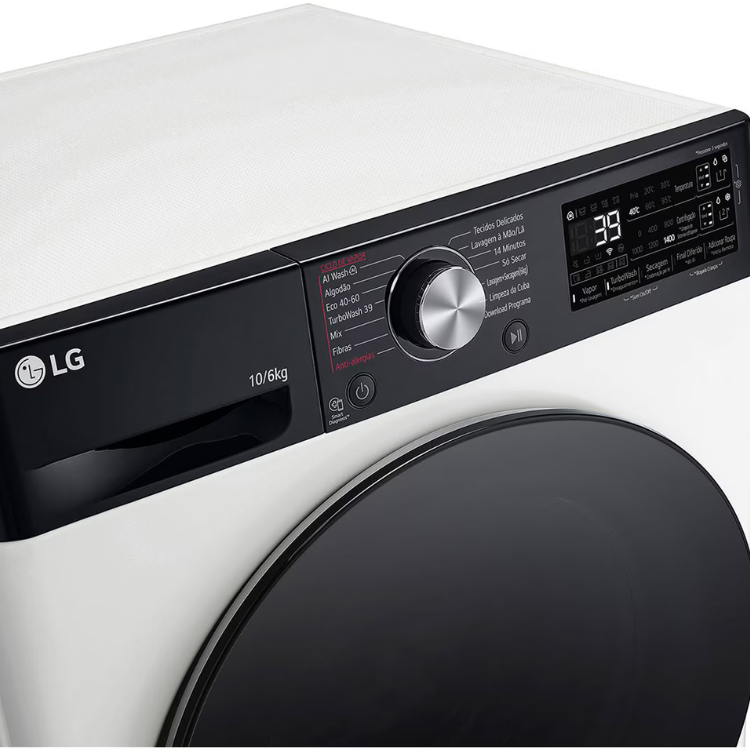 Máquina de Lavar e Secar Roupa LG F4DR7510SGH 10Kg/6Kg 1400RPM Classe D
