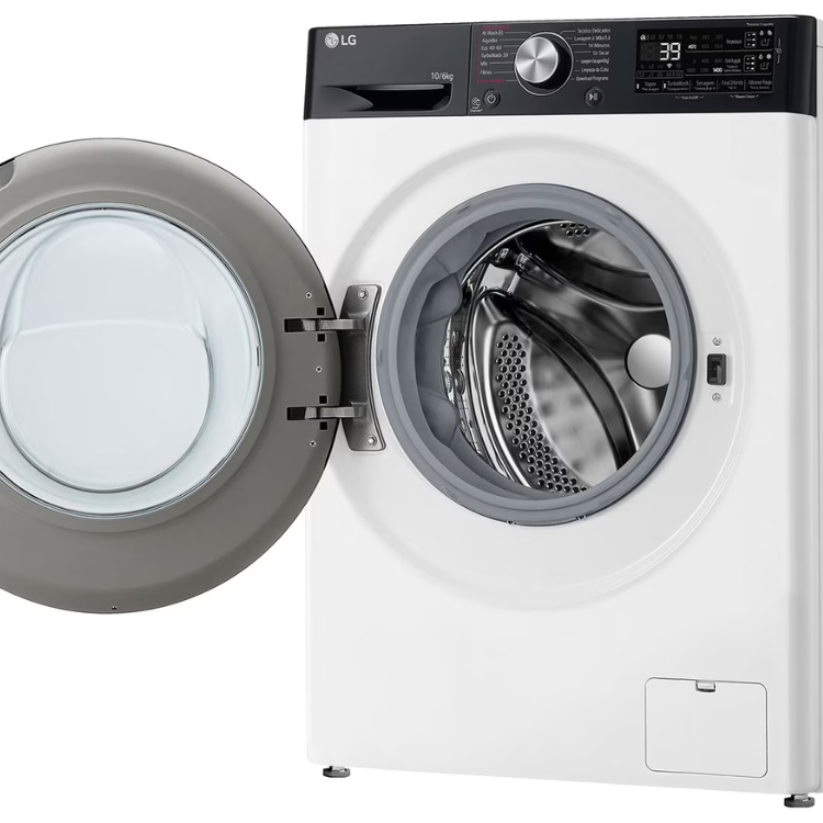 Máquina de Lavar e Secar Roupa LG F4DR7510SGH 10Kg/6Kg 1400RPM Classe D