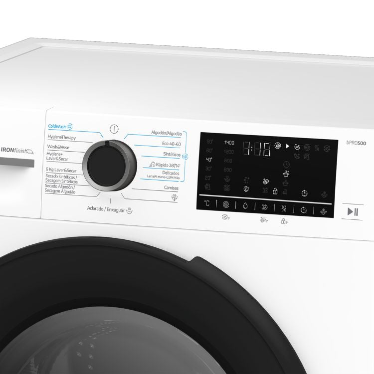 Máquina de Lavar e Secar Roupa Beko BM5DFT49437WB 9Kg/6Kg 1400RPM Classe D