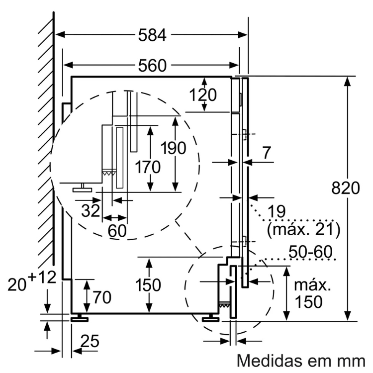 Máquina de Lavar e Secar Roupa de Encastre Siemens WK14D543ES 4Kg/7Kg 1400RPM Classe E Branco
