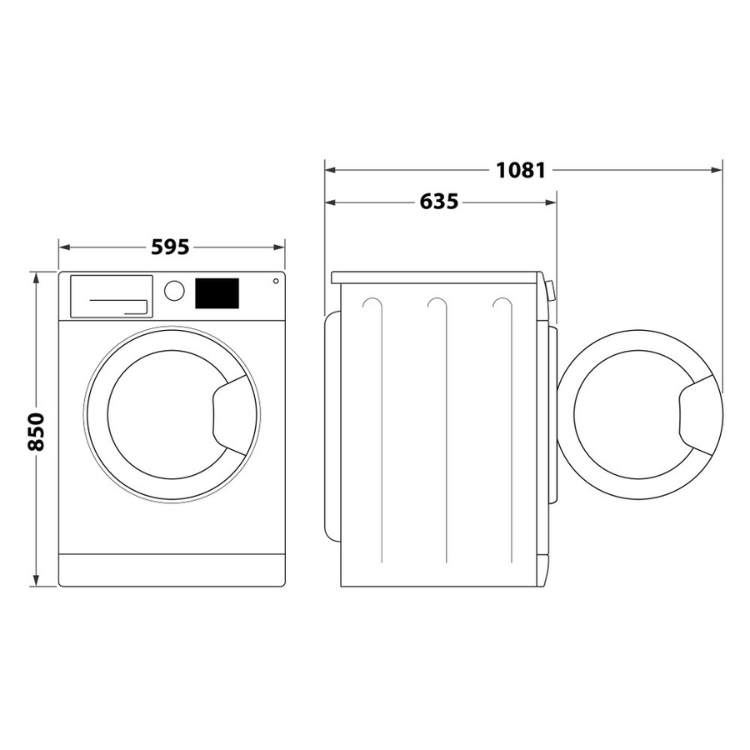 Máquina de Lavar e Secar Roupa Whirlpool FFWDD1074269 10Kg/7Kg 1400RPM Classe D
