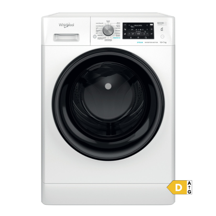 Máquina de Lavar e Secar Roupa Whirlpool FFWDD1074269 10Kg/7Kg 1400RPM Classe D - Embalagem Danificada