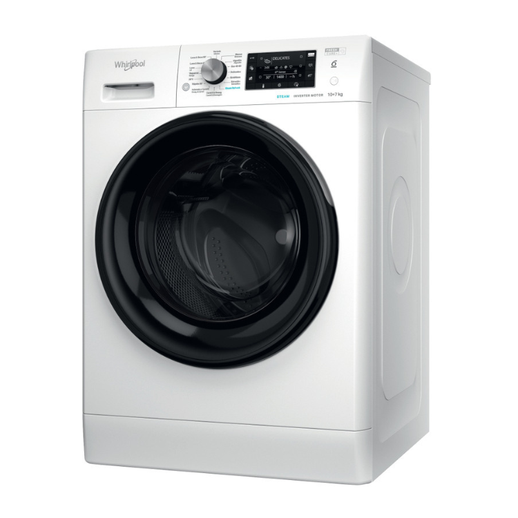 Máquina de Lavar e Secar Roupa Whirlpool FFWDD1074269 10Kg/7Kg 1400RPM Classe D