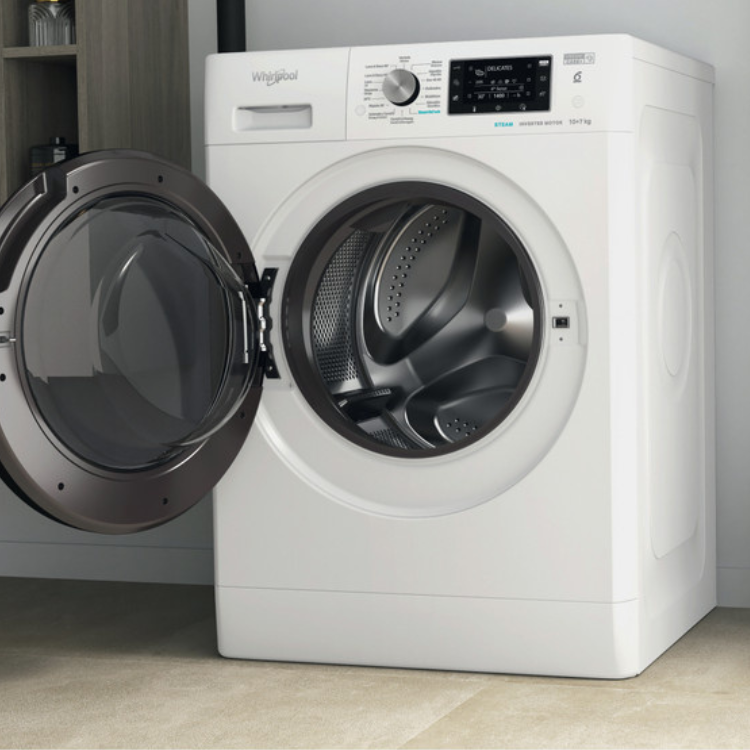 Máquina de Lavar e Secar Roupa Whirlpool FFWDD1074269 10Kg/7Kg 1400RPM Classe D