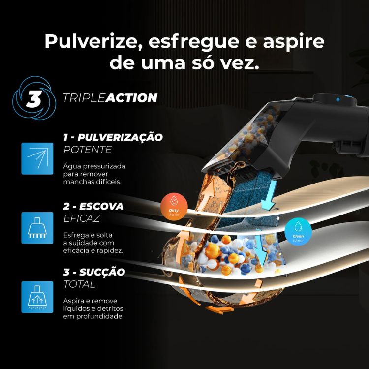 Máquina de Limpeza Flama Aqualine SpotGo 1695FL 600W