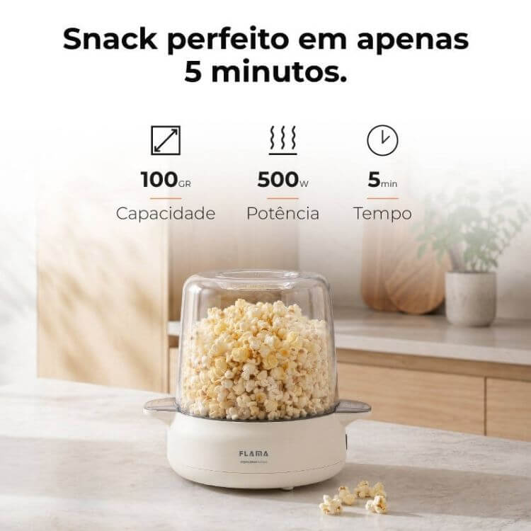 Máquina de Pipoca Flama 4908FL Branco