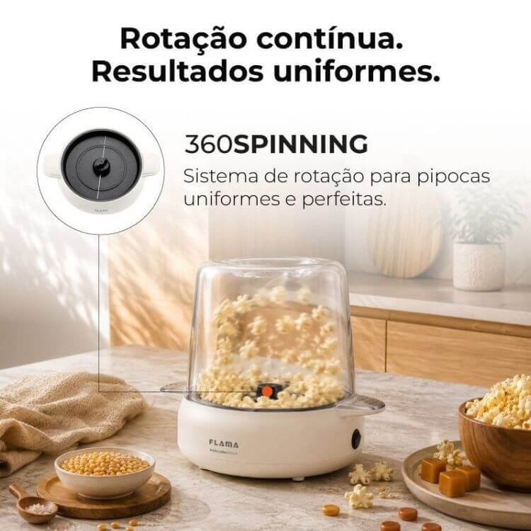 Máquina de Pipoca Flama 4908FL Branco