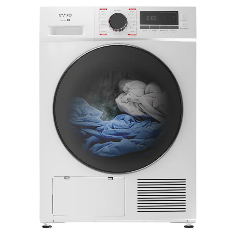 Máquina de Secar Roupa EVVO Nature S8 D 8Kg Classe D