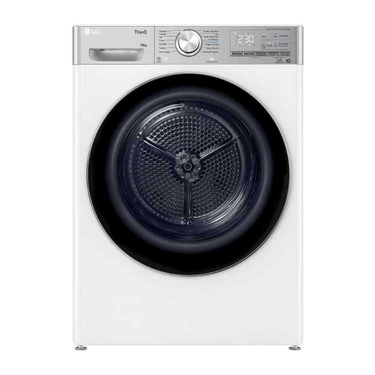 Máquina de secar roupa LG ThinQ RH10V9AV2WR, 10kg, Classe C, branca.