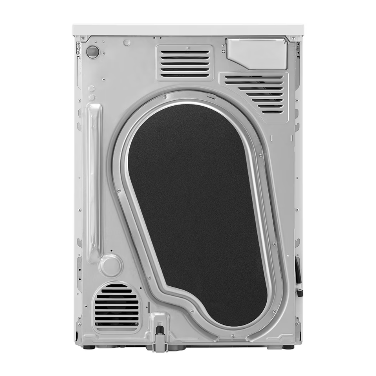 Máquina de Secar Roupa LG, 10Kg, Classe C, Branco, vista de trás com porta e painéis de ventilação.