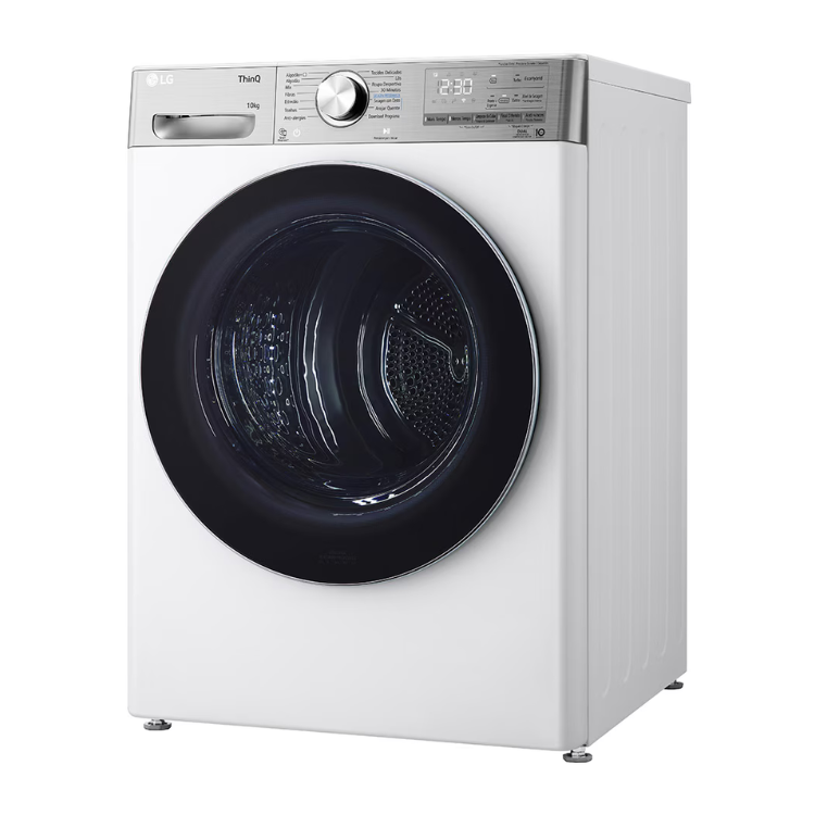 Máquina de Secar Roupa LG RH10V9AV2WR, 10Kg, Classe C, Branco.