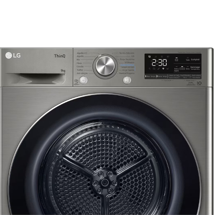 Máquina de secar roupa LG RH90V9PV2N, 9kg, classe C, inox.