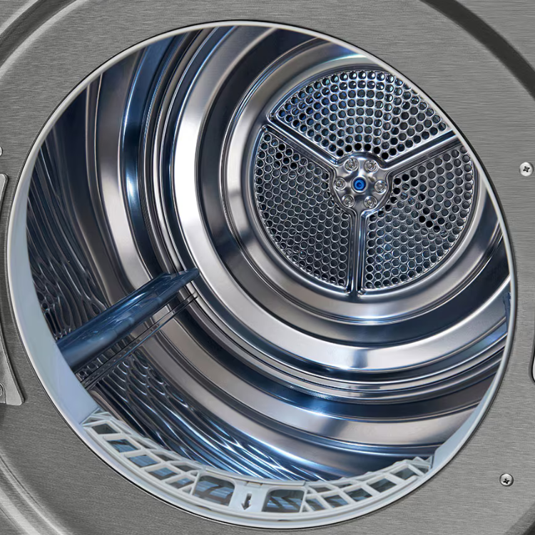 Máquina de Secar Roupa LG, interior da cuba em inox.
