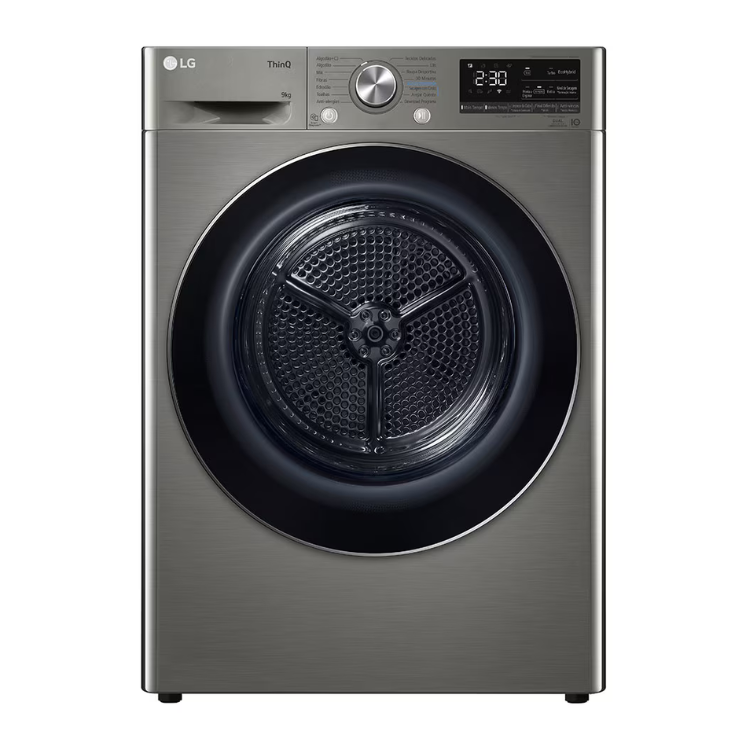 Máquina de secar roupa LG RH90V9PV2N, 9Kg, Classe C, Inox.