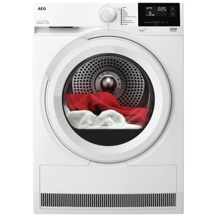 Máquina de Secar Roupa AEG TR719G2PB  9Kg Classe C Branco - Novo/Ligeiro Dano