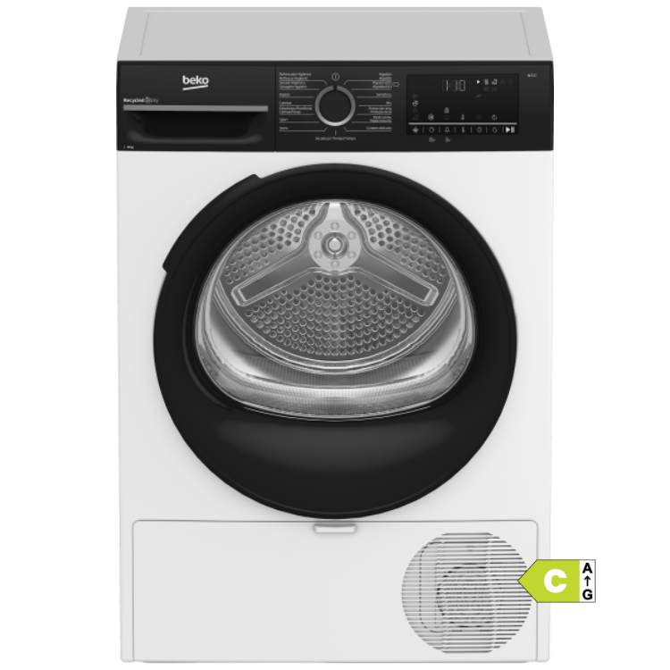 Máquina de Secar Roupa Beko BM3T48249W 8Kg Classe C Branco