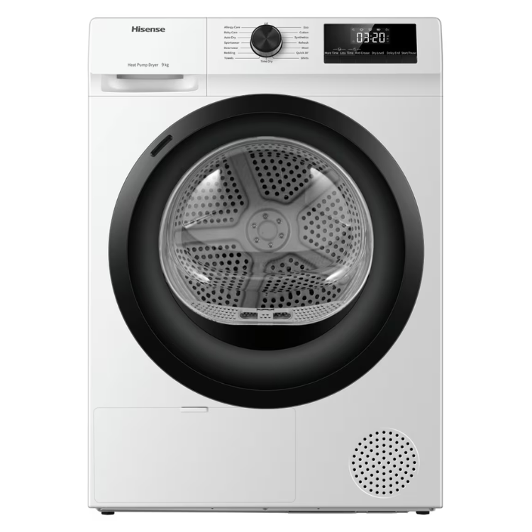 Máquina de Secar Roupa Hisense DHQE900UWDC 9Kg Classe D Branco
