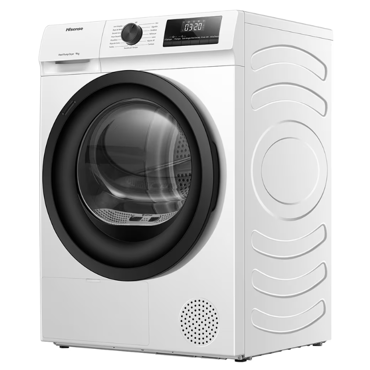 Máquina de Secar Roupa Hisense DHQE900UWDC 9Kg Classe D Branco