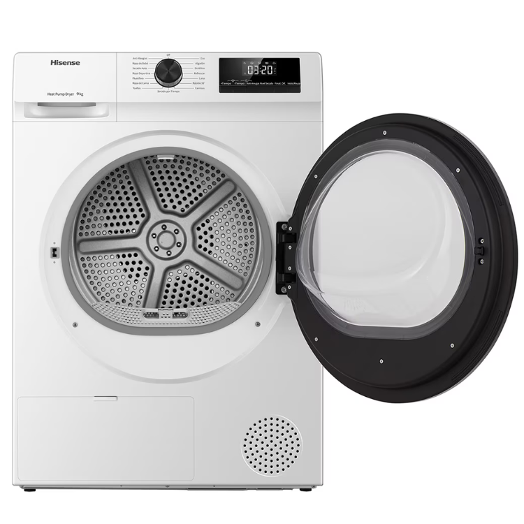 Máquina de Secar Roupa Hisense DHQE900UWDC 9Kg Classe D Branco