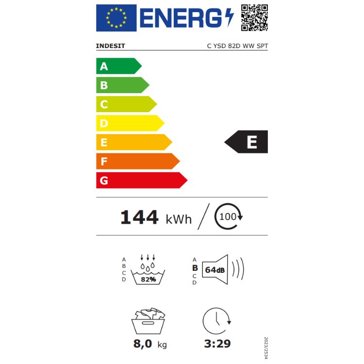Máquina de Secar Roupa Indesit CYSD82DWWSPT 8Kg Classe E