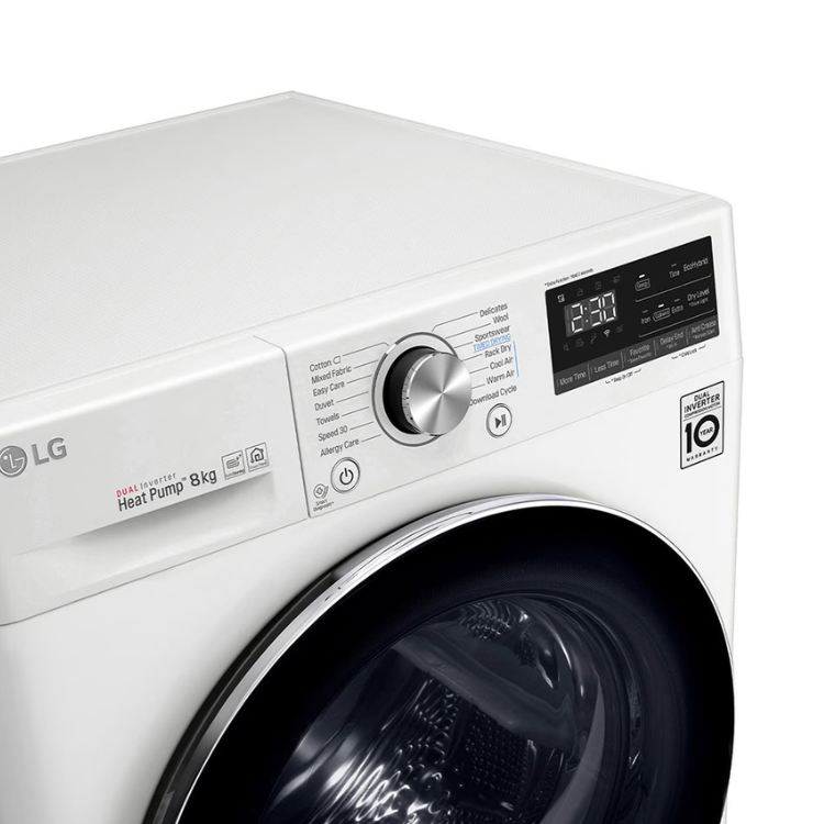 LG RC80V9AV2W 8 kg Wäschetrockner, Klasse C, Weiß