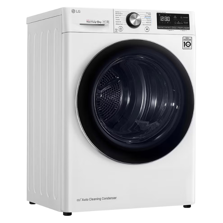 LG RC80V9AV2W 8 kg Wäschetrockner, Klasse C, Weiß