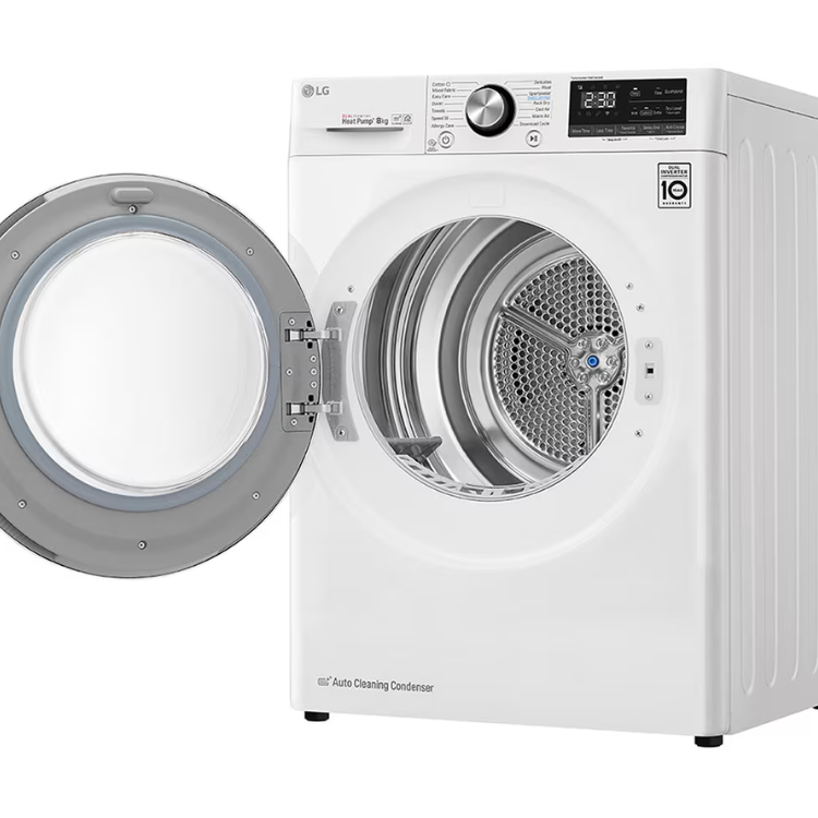 LG RC80V9AV2W 8 kg Wäschetrockner, Klasse C, Weiß