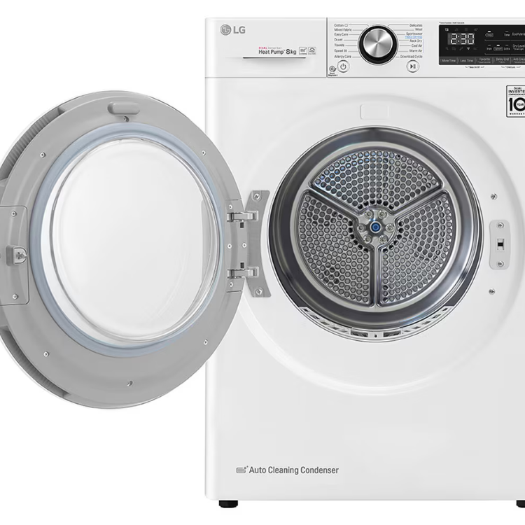 LG RC80V9AV2W 8 kg Wäschetrockner, Klasse C, Weiß