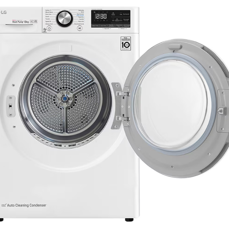 LG RC80V9AV2W 8 kg Wäschetrockner, Klasse C, Weiß