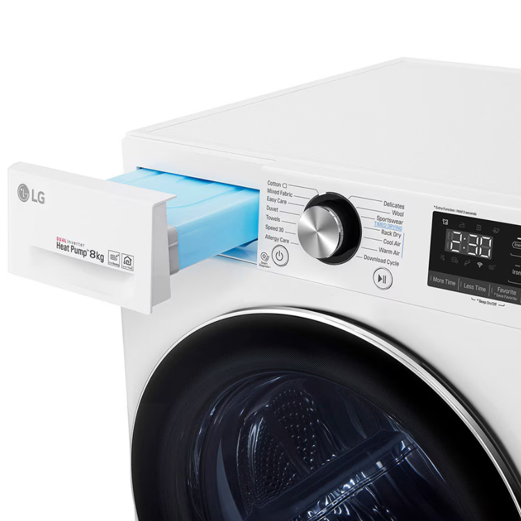 LG RC80V9AV2W 8 kg Wäschetrockner, Klasse C, Weiß