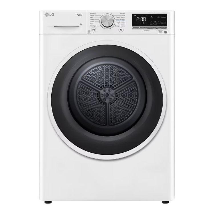 Máquina de Secar Roupa LG RH90V5AV6N 9Kg Classe A++ Branco