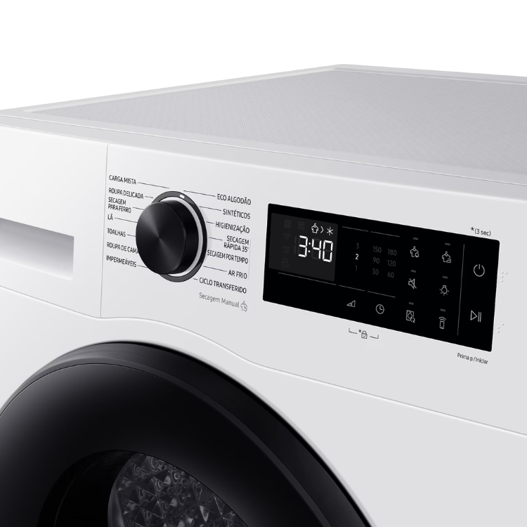 Máquina de Secar Roupa Samsung DV90DG52A0AEEC 9Kg Classe C Branco