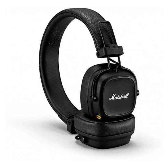 Black Marshall Major IV Bluetooth headphones, over-ear wireless earphones.